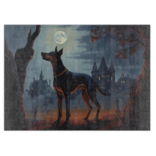 Doberman Halloween Beängstigend Schneidebrett