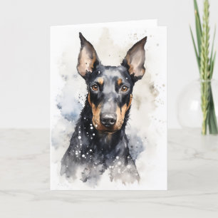 Doberman Holiday Feiertagskarte