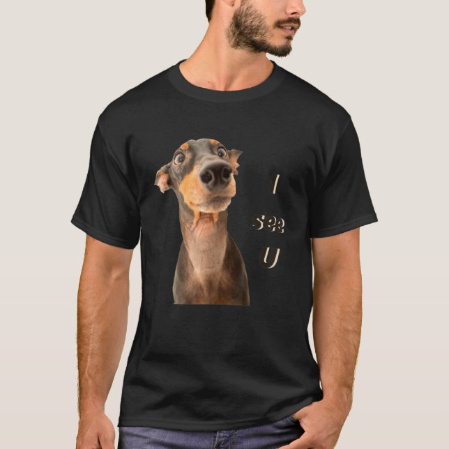 Doberman Hund Rasse Männer Frauen und Kinder T-Shirt (Vorderseite)