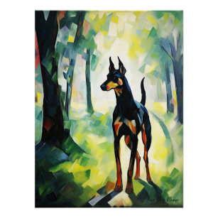 Doberman Hundspaziergang im Park 03 - Madeleine M Poster