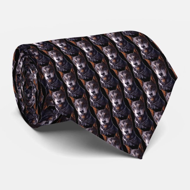 Doberman Krawatte Doberman Pinscher Dog Neck Tie (Gerollt)