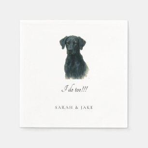 Doberman Labrador III Custom Pet Wedding Napkins Serviette