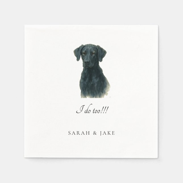 Doberman Labrador III Custom Pet Wedding Napkins Serviette (Vorderseite)