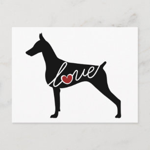 Doberman Liebe Postkarte