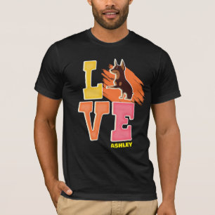 Doberman liebt niedliche Farbe T-Shirt