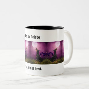 Doberman Lila Orchids Dog Art Personalisiert Zweifarbige Tasse