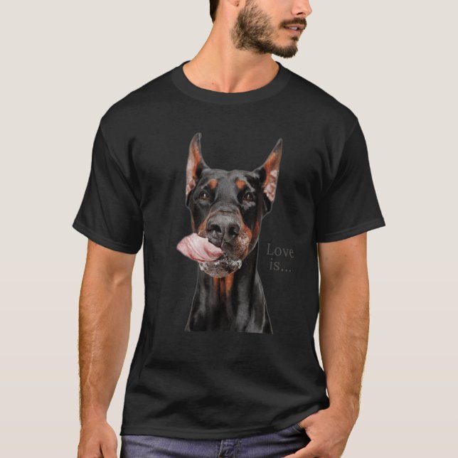 Doberman Lover Doberman Pinscher Mama Vater Liebe T-Shirt (Vorderseite)