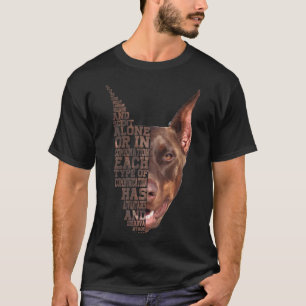 Doberman Low Poly Hunde Person T-Shirt