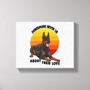 Doberman lügt nie über ihre Liebe Leinwanddruck