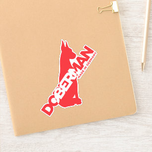 Doberman Made in Deutschland Aufkleber