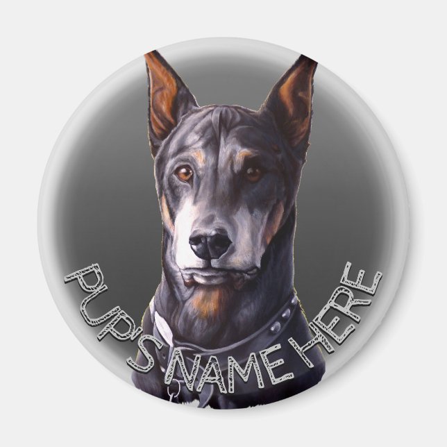 Doberman Magnets Personalisiert Dog Kühlschrankmag Magnet (Vorne)