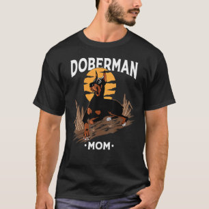 Doberman Mama für Frauen Mädchentag Muttertag T-Shirt