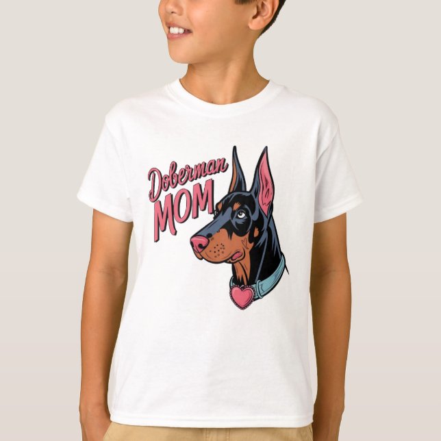 Doberman Mama T-Shirt (Vorderseite)