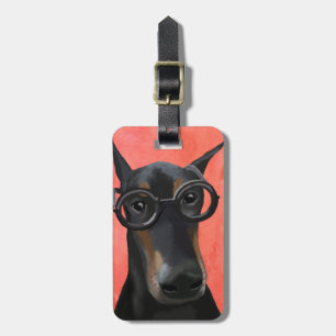 Doberman mit Brille Gepäckanhänger