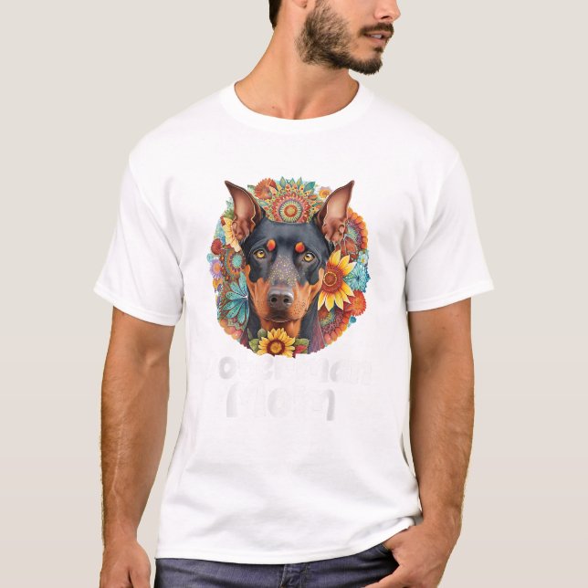 Doberman Mom Mother s Day Dog T-Shirt (Vorderseite)