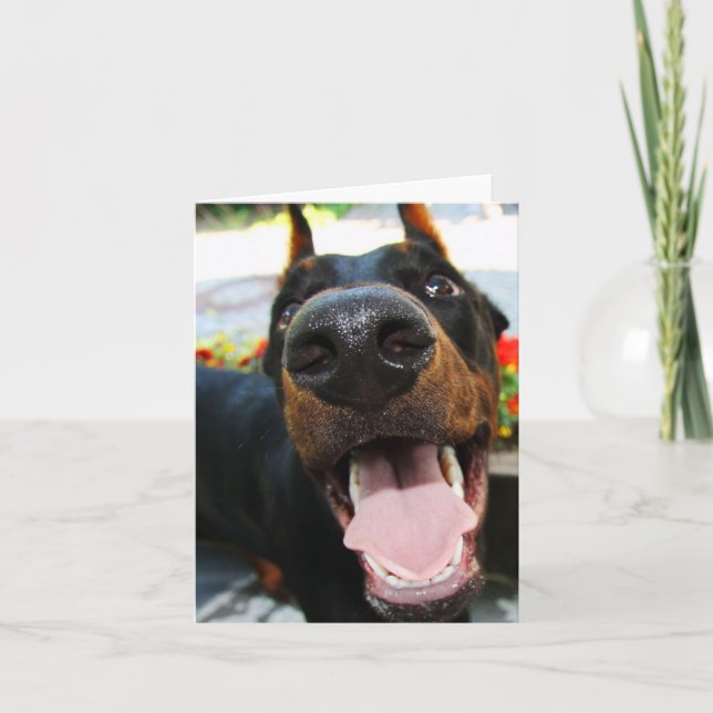 Doberman Note Card Karte (Vorderseite)