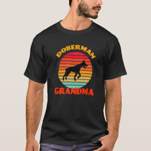 Doberman Oma Mother's Day Dog Retro T-Shirt