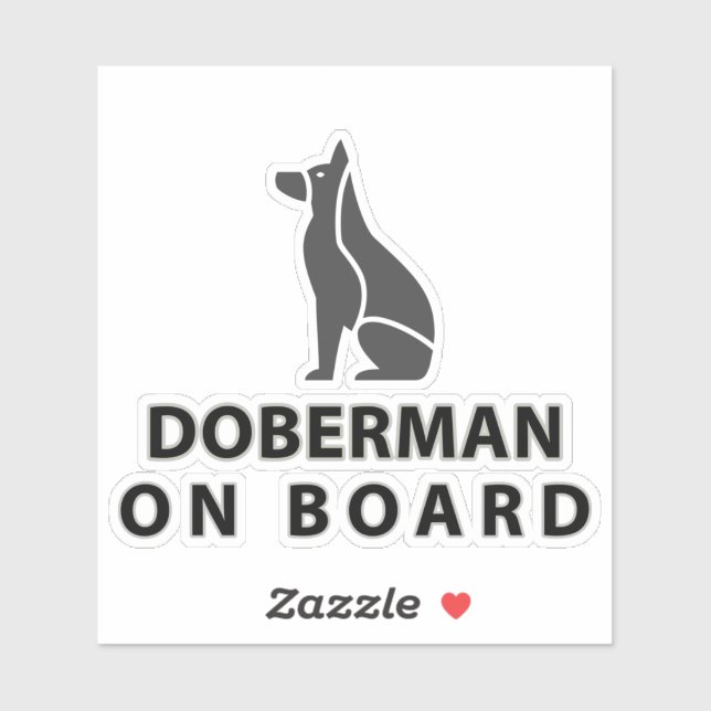 Doberman Onboard Aufkleber (Blatt)
