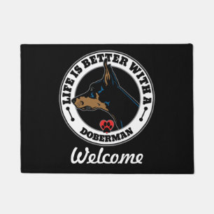 Doberman Personalisierte Leben besser Fußmatte