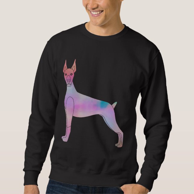 Doberman Pincher Pastel Tone Sweatshirt (Vorderseite)