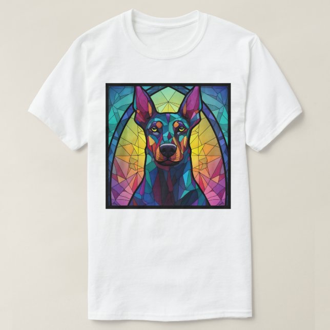 Doberman Pincher Stains Art T-Shirt (Design vorne)