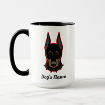 Doberman Pinscher Add Name Gift Coffee Tasse