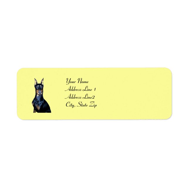 Doberman Pinscher Address Labels (Vorne)