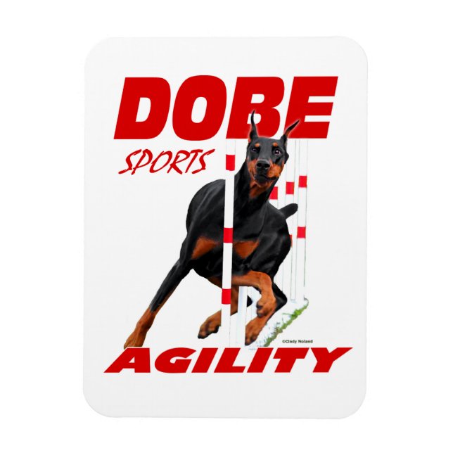 Doberman Pinscher Agility Magnet (Vertikal)