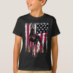 Doberman Pinscher American Flag USA Phantastisch T-Shirt
