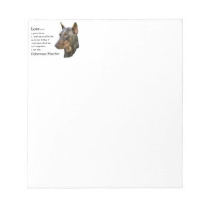 Doberman Pinscher Art Liebe ist... Notizblock
