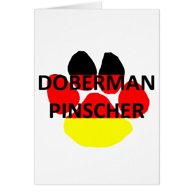 Doberman pinscher auf der Pfote (Vorne)