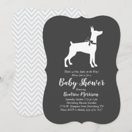Doberman Pinscher Baby Shower Gender Neutral Einladung