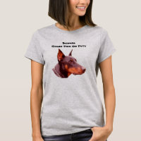 Doberman Pinscher Beware Funny T - Shirt