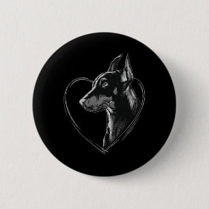 Doberman Pinscher Button
