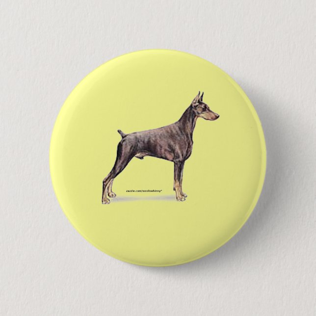 Doberman Pinscher Button (Vorderseite)