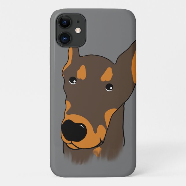 Doberman pinscher Cartoon iPhone / iPad Gehäuse Case-Mate iPhone Hülle (Rückseite)