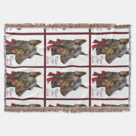 Doberman Pinscher Christmas Decke