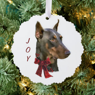 Doberman Pinscher Christmas Ornament Karte