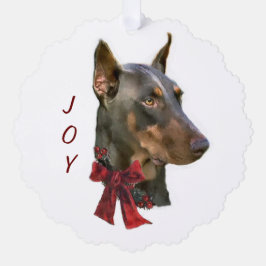 Doberman Pinscher Christmas Ornament Karte