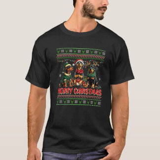 Doberman Pinscher Christmas Tree Decorations Dog L T-Shirt