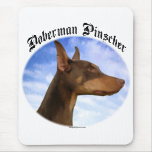 Doberman Pinscher Clouds Mousepad