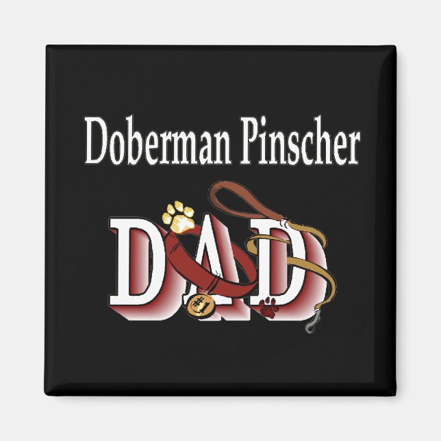 Doberman pinscher dad Magnet (Vorne)