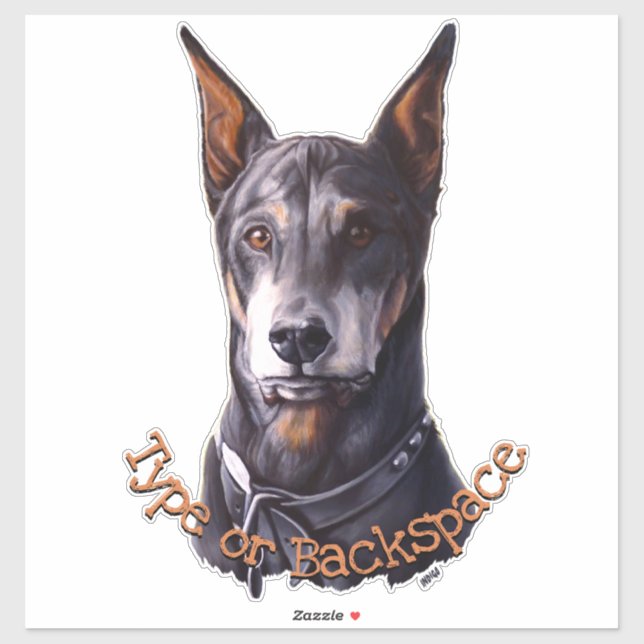 Doberman Pinscher Decal Dog Art Window Sticker (Blatt)