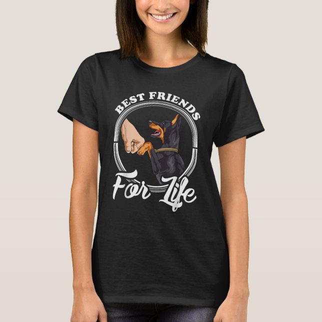 Doberman Pinscher, die besten Lebensfreunde T-Shirt (Vorderseite)