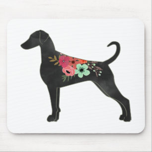 Doberman Pinscher Dog Breed Boho Silhouette Mousepad