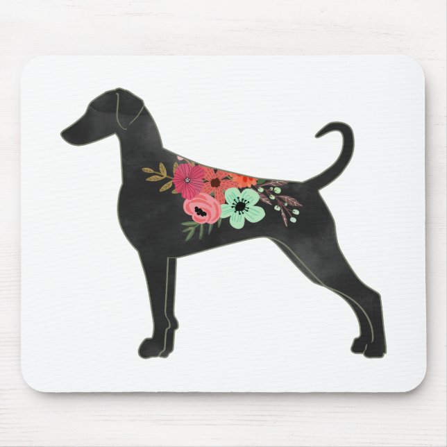 Doberman Pinscher Dog Breed Boho Silhouette Mousepad (Vorne)