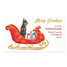 Doberman Pinscher Dog Christmas Sleigh