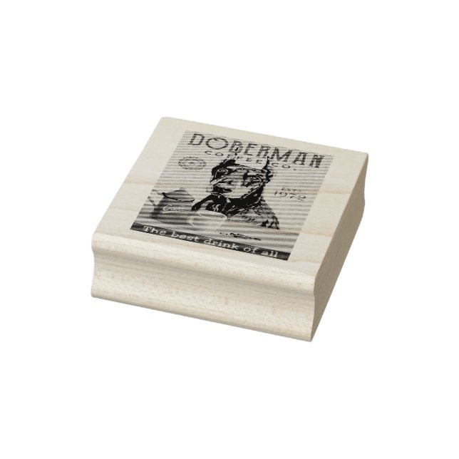 Doberman Pinscher Dog Coffee Gummistempel (Stempel)