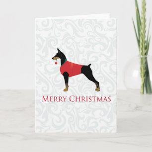 Doberman Pinscher Dog Frohe Weihnachtsgestaltung Feiertagskarte