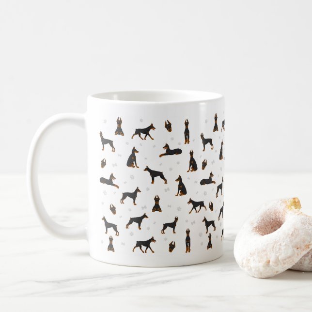 Doberman Pinscher dog Kaffeetasse (Mit Donut)